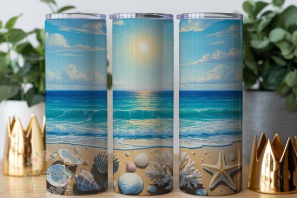 Coastal Paradise Beach 20oz Tumbler Wrap