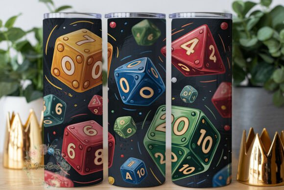 D D Dice Scatter 20oz Tumbler Wrap