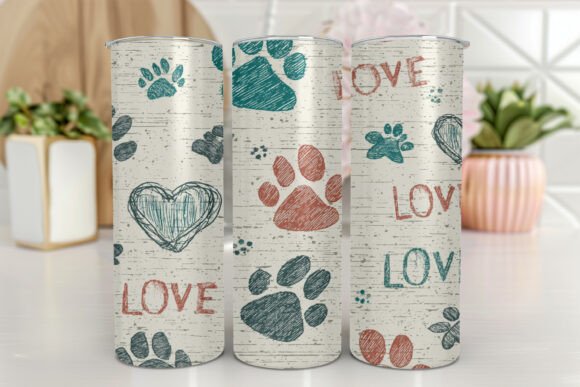 Dog Paw 20 Oz Skinny Tumbler Sublimation
