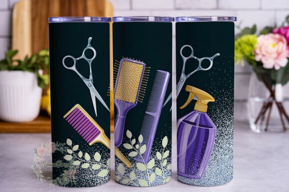 Hair Stylist Glitter 20oz Tumbler Wrap