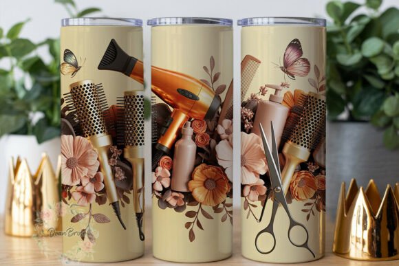 Hair Stylist Tools Floral 20oz Tumbler