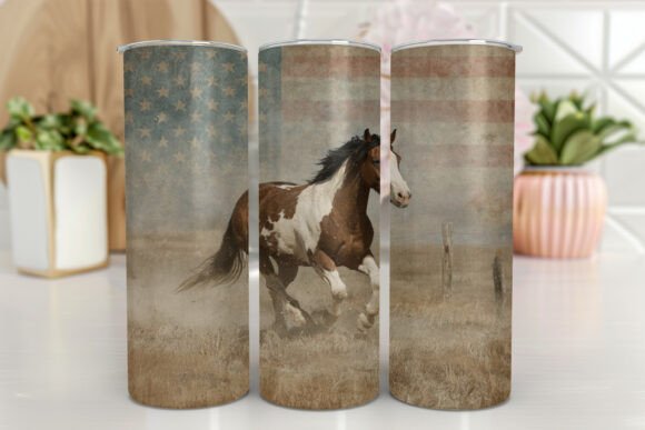 Horse Tumbler Wrap Mountain Forest 20oz