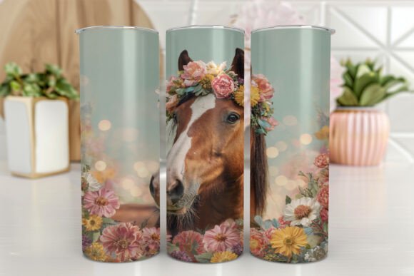 Horse Tumbler Wrap Seamless Sublimation