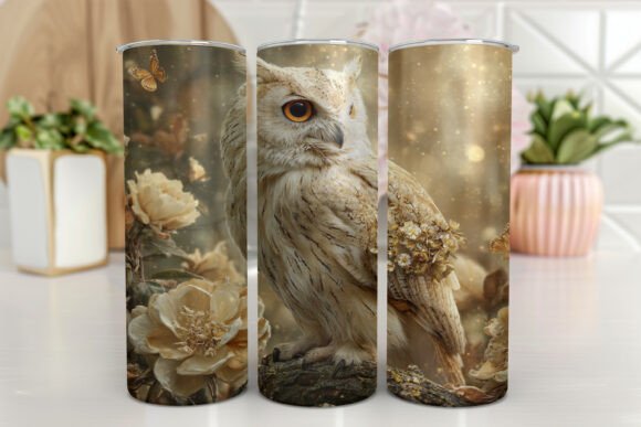 Owl Tumbler Wrap PNG 20oz Skinny