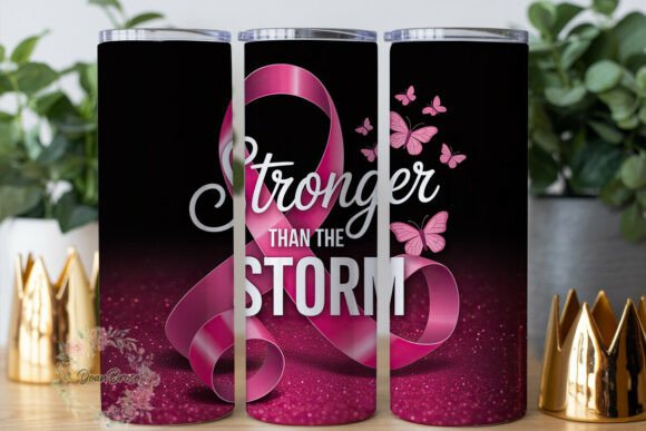 Pink Ribbon Glitter 20oz Tumbler Wrap