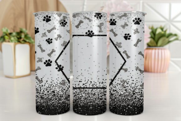 Skinny Tumbler 20 Oz Glitter Paws
