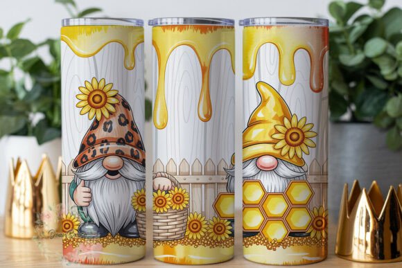 Sunflower Honey Gnomes 20oz Tumbler Wrap