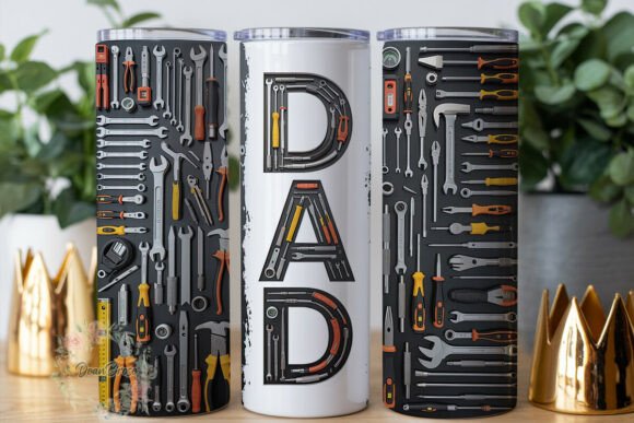 Tool DAD Flat Lay 20oz Tumbler Wrap
