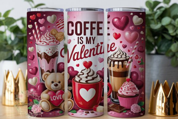 Valentine Coffee Love 20oz Tumbler Wrap