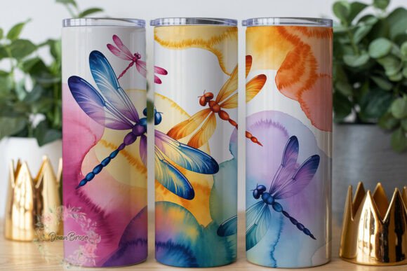 Watercolor Dragonflies 20oz Tumbler